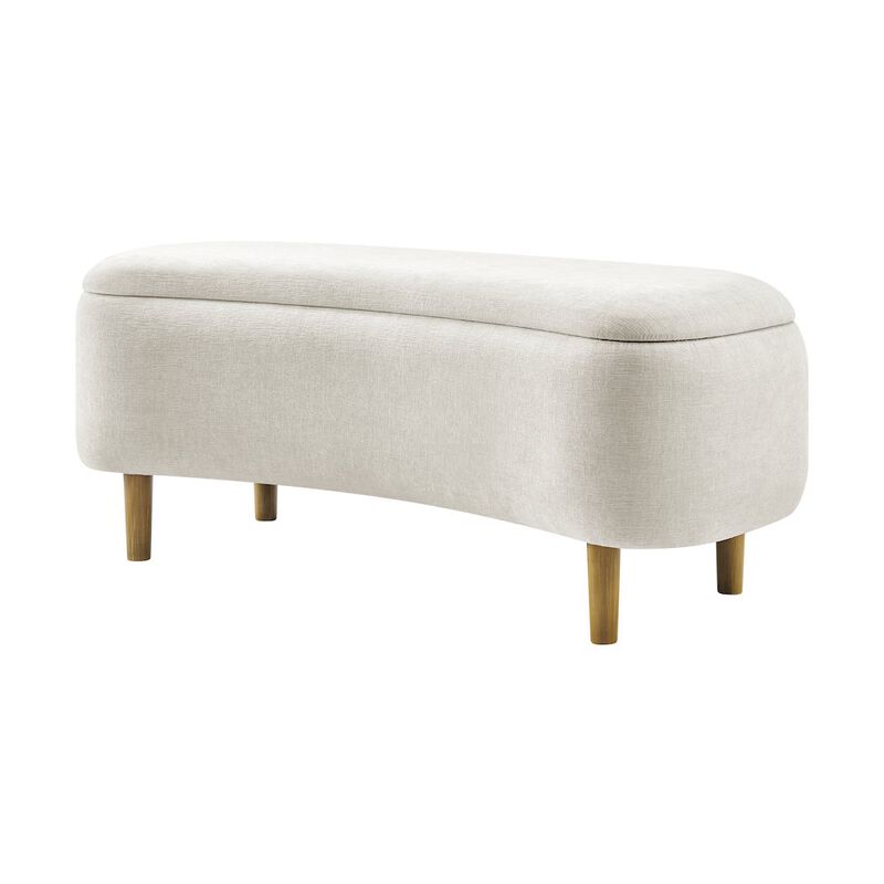 Leony Chenille Storage Bench