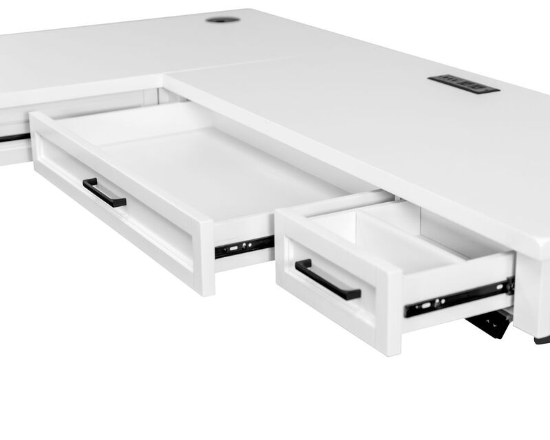 Power Sit/Stand L-Desk & Return