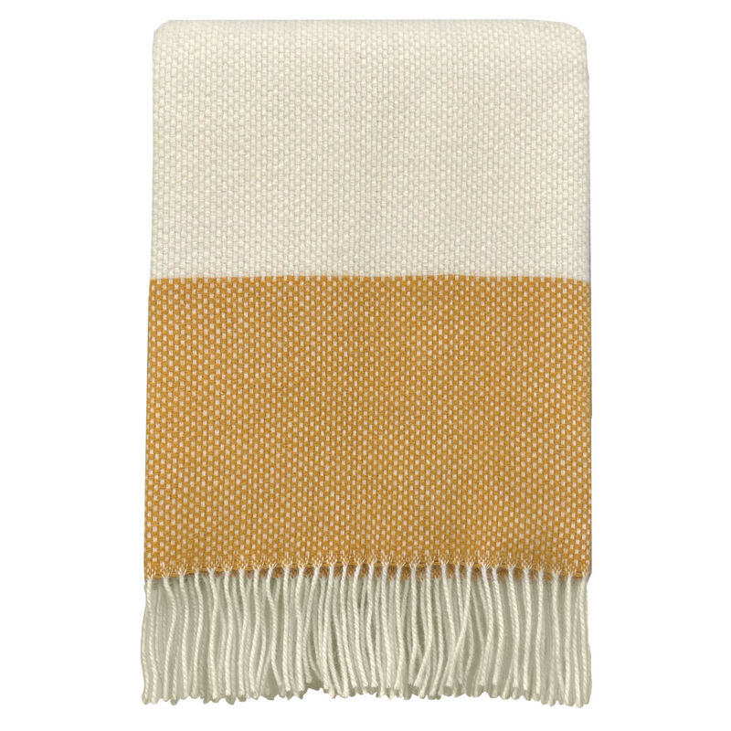 Festivity wool throw yellow