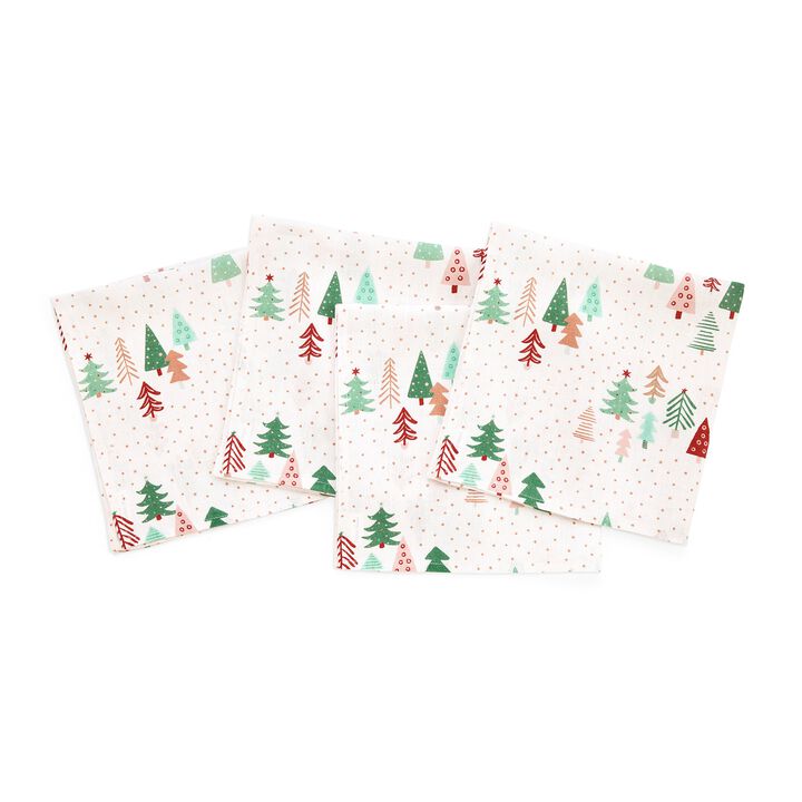 Linen Dinner Napkins - Modern Christmas