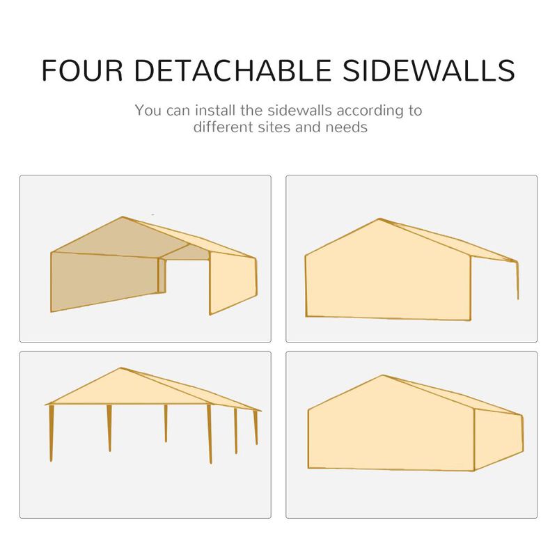 Hivvago Outdoor 9.6x19 Party Tent with Removable Sidewalls image number 3