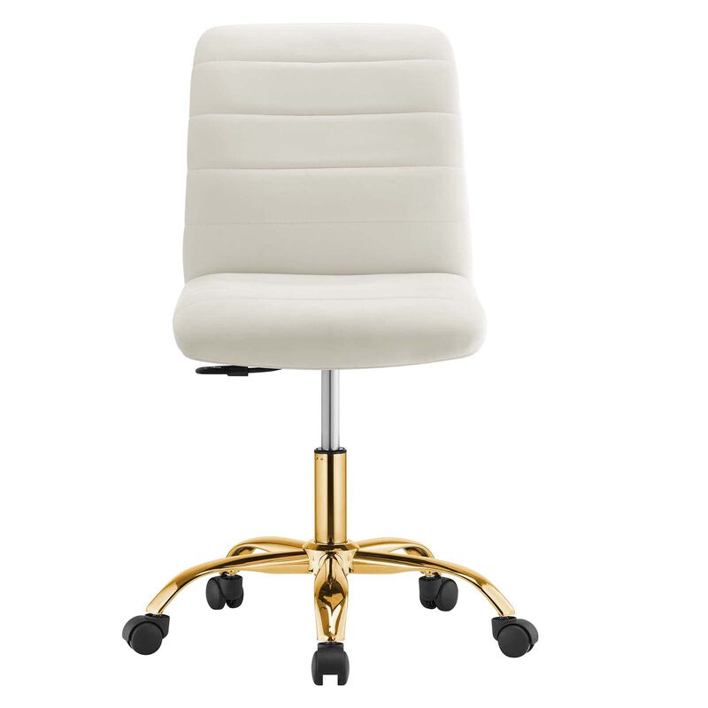 Modway Ripple Home Office Desks and Chairs, Gold Ivory