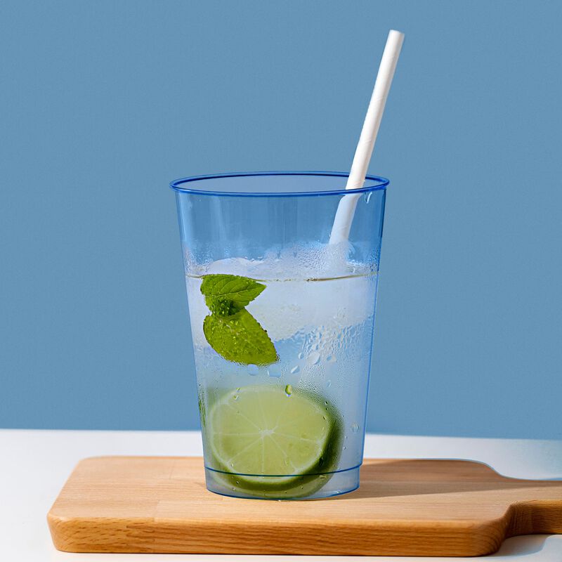 12 oz. Clear Blue Plastic Party Cups (240 Cups) image number 8