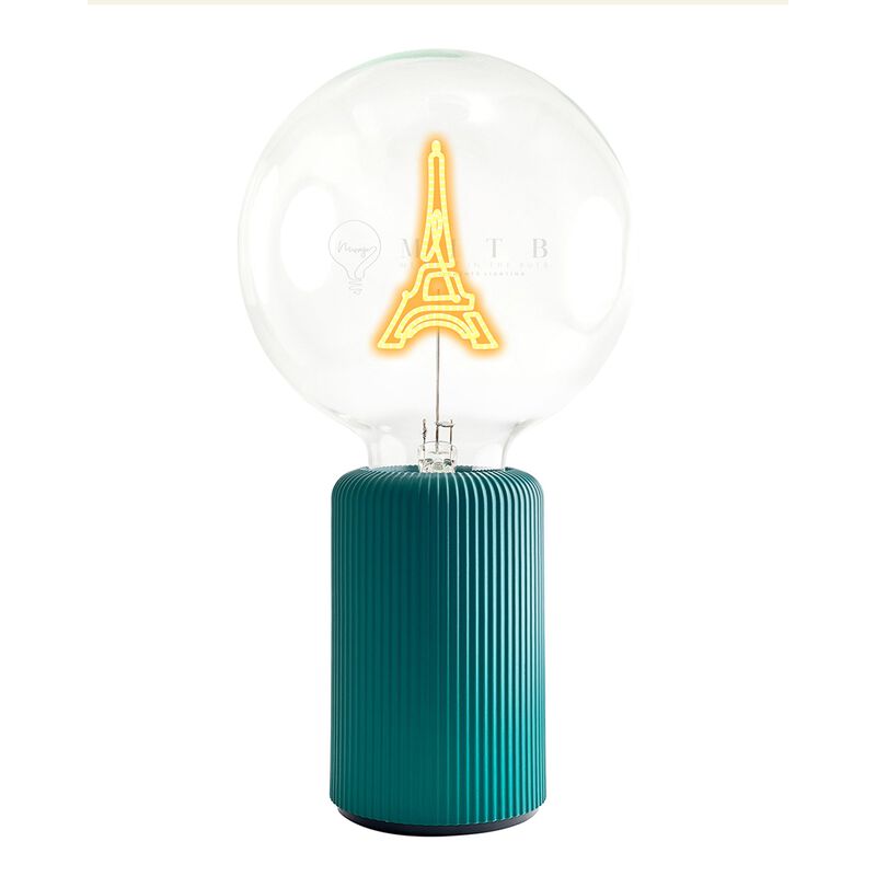 Bulb EIFFEL TOWER Amber with Base Table Lamp PORTABLE Pop image number 0