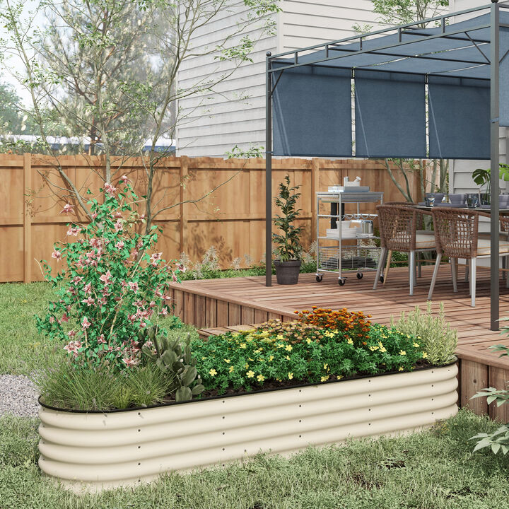 Hivvago Raised Metal Garden Bed with Safety Edges