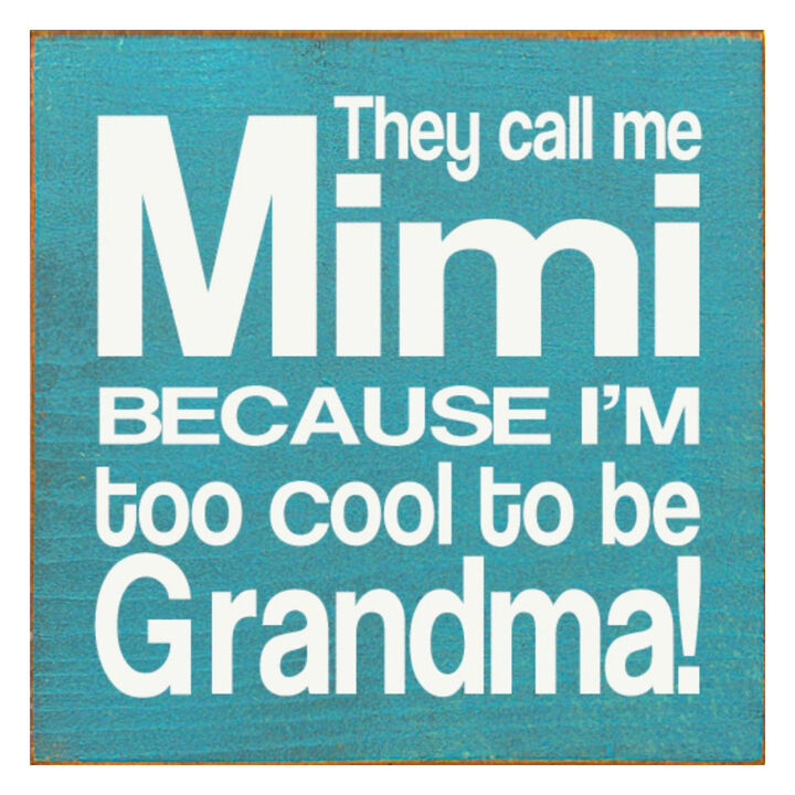 Solid Pine Mimi Quote Wall Sign for Home Decor and Grandparent Gift