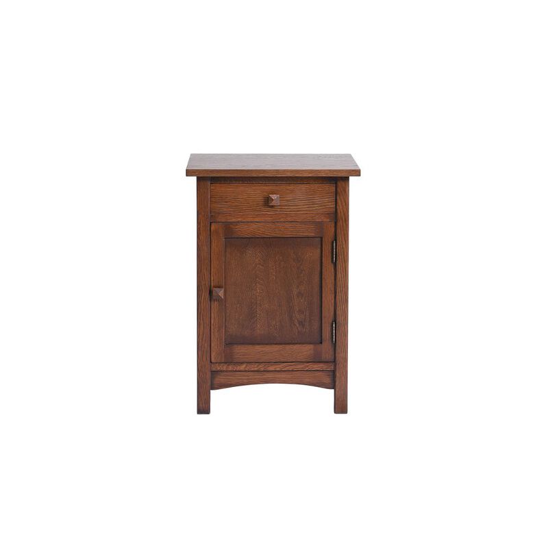Crafters and Weavers Mission 1 Door 1 Drawer Nightstand - Walnut stain