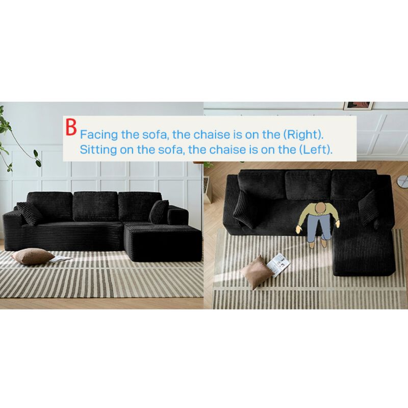 Snexli Compressed L-Shape Sectional Sofa image number 3