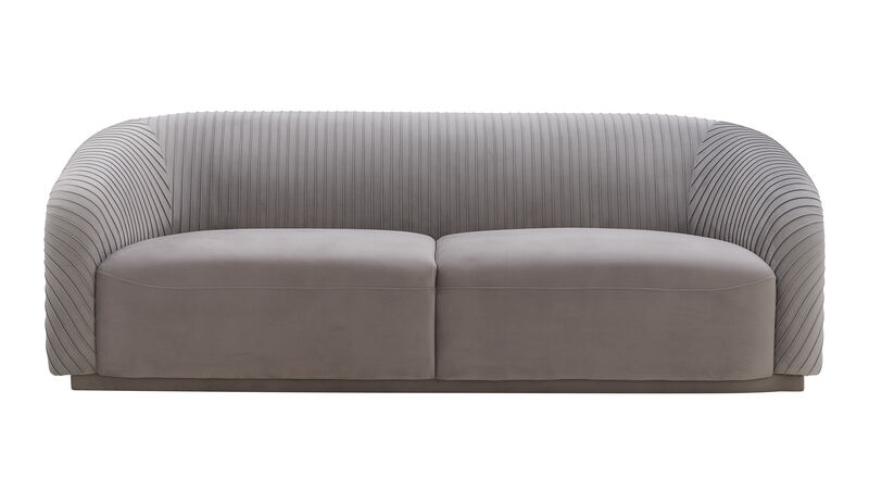 Yara Pleated Velvet Sofa. image number 0