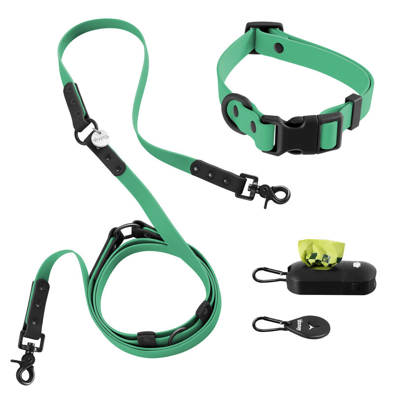 Luna  Adjustable 6-in-1 Waterproof Hands-Free Leash and Collar with LED Flashlight