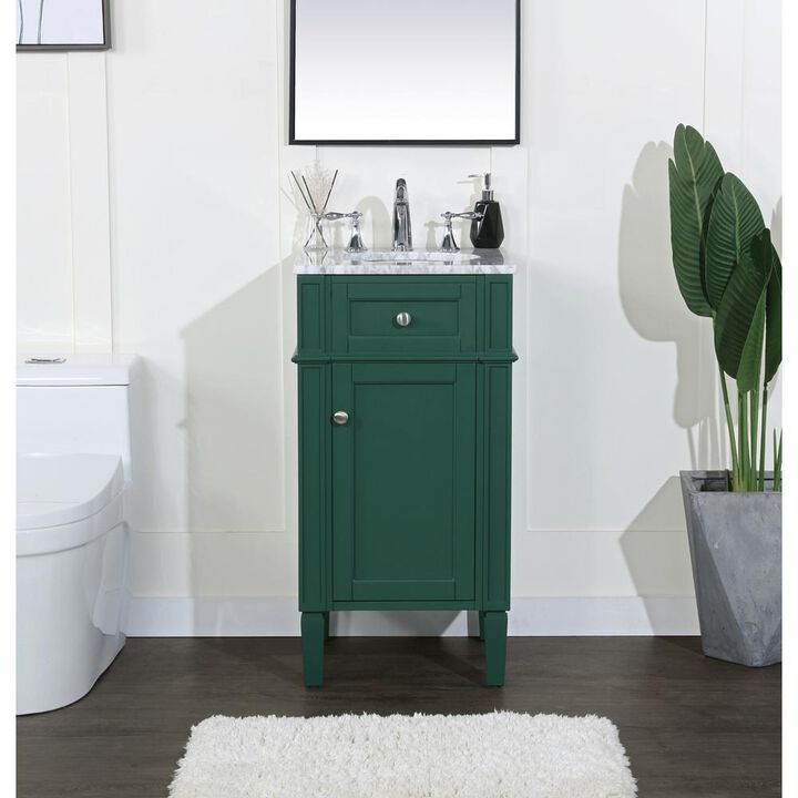 Elegant Kitchen and Bath 18 inch Single bathroom vanity in green