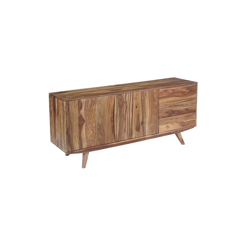Porter Designs Fusion Solid Sheesham Wood Sideboard, Light Brown