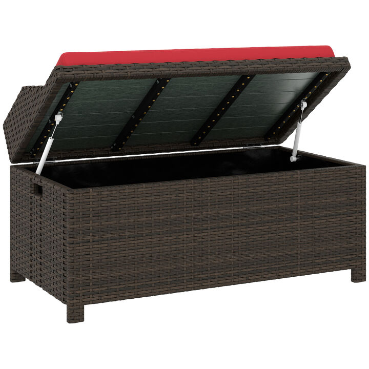 Hivvago Outdoor Storage Bench with Comfortable Cushion