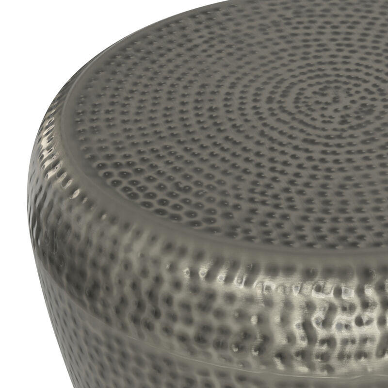 Preston Modern Industrial 22 inch Wide Metal Side Table, Fully Assembled