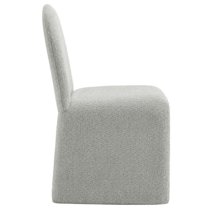 Modway Junia Boucle Upholstered Arch Armless Dining Chair