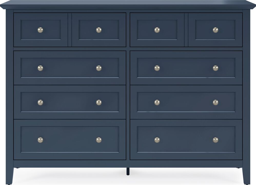 Grace Eight Drawer Dresser in Blueberry