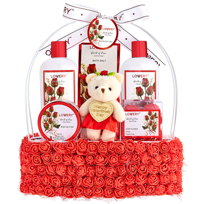 Lovery Mother's Day Spa Gift Basket - Red Rose Scented image number 0