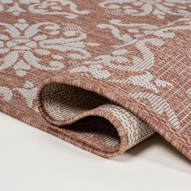 Amora Traditional Mediterranean Tile Design Indoor/Outdoor Area Rug