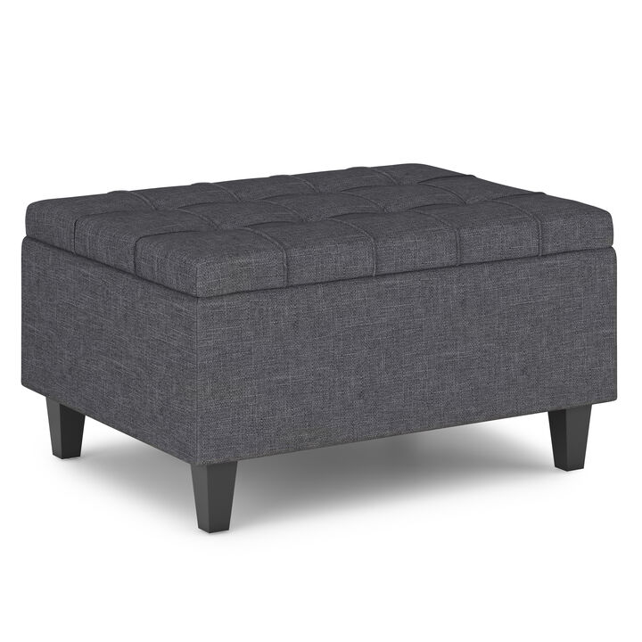 Simpli Home Harrison Small Coffee Table Storage Ottoman