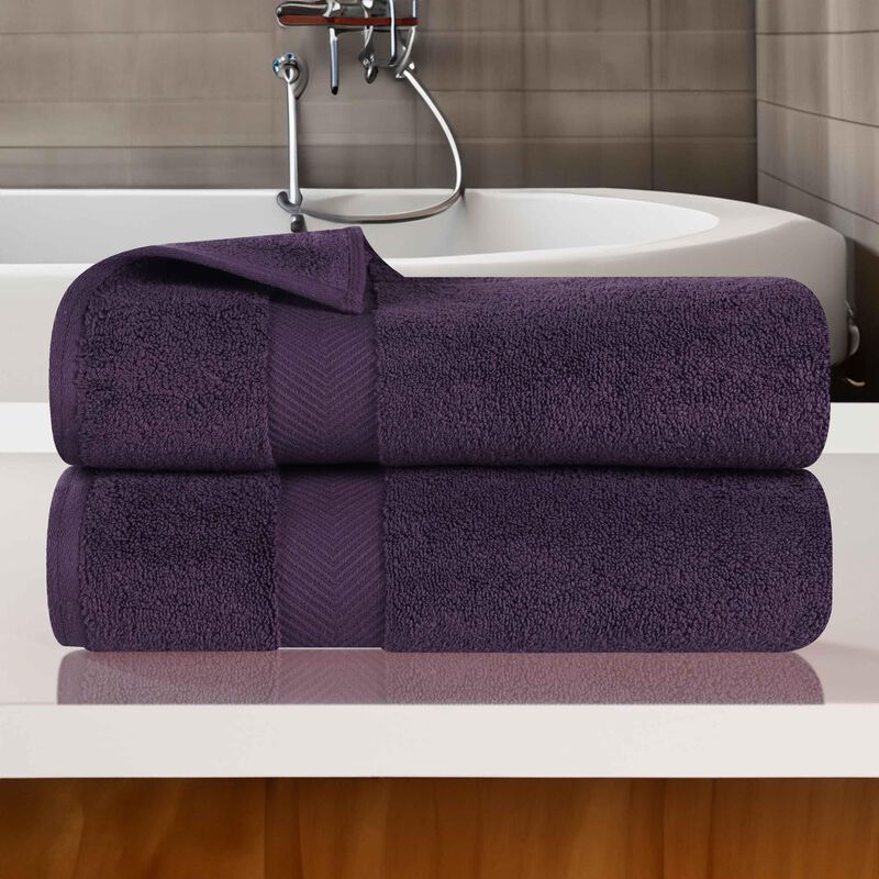 Plush Zero Twist Cotton Bath Towels Set of 2 for Bathroom Comfort image number 1