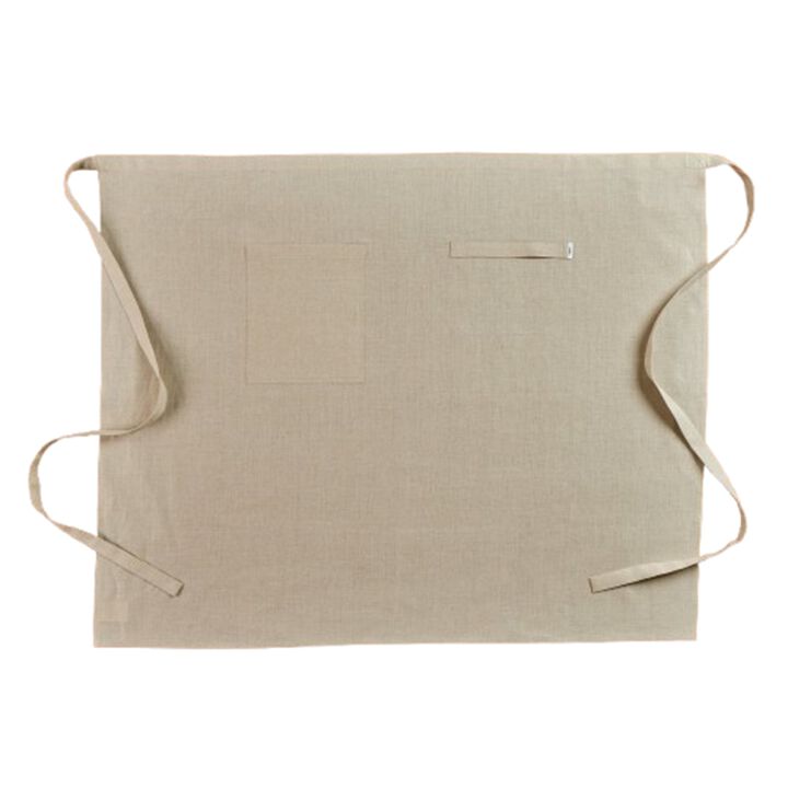 Solino Home 100% Pure Linen Apron - Linen Midi Bistro Apron