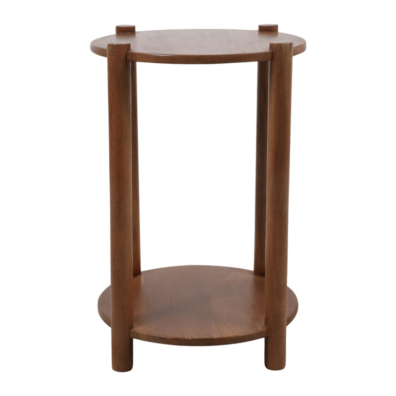 22x16" Accent Table W/ Shelf, Brown image number 2