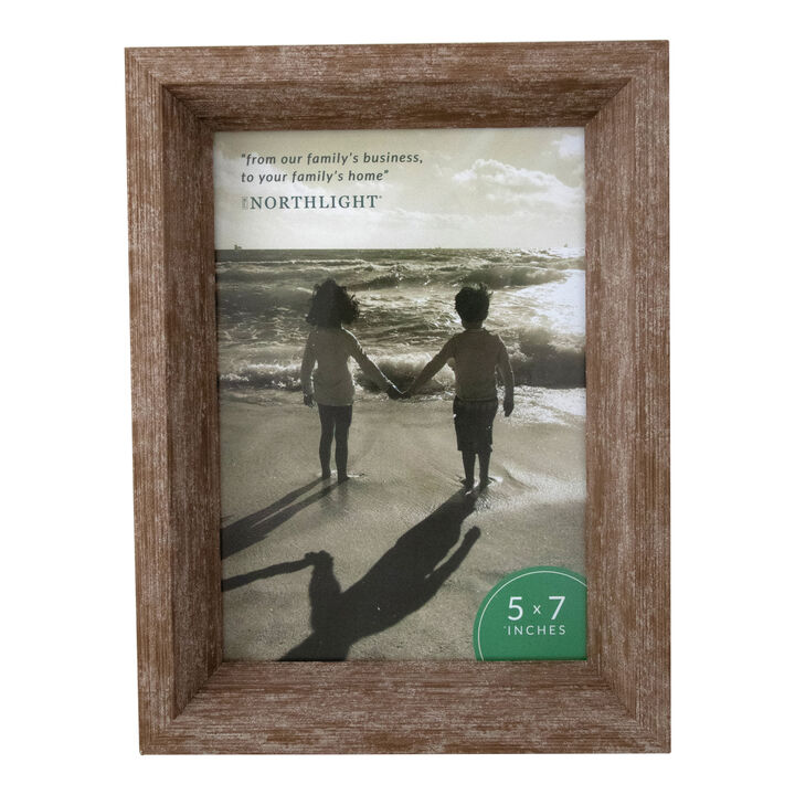 8.25" Classical Rectangular Photo 5" x 7" Picture Frame - Brown