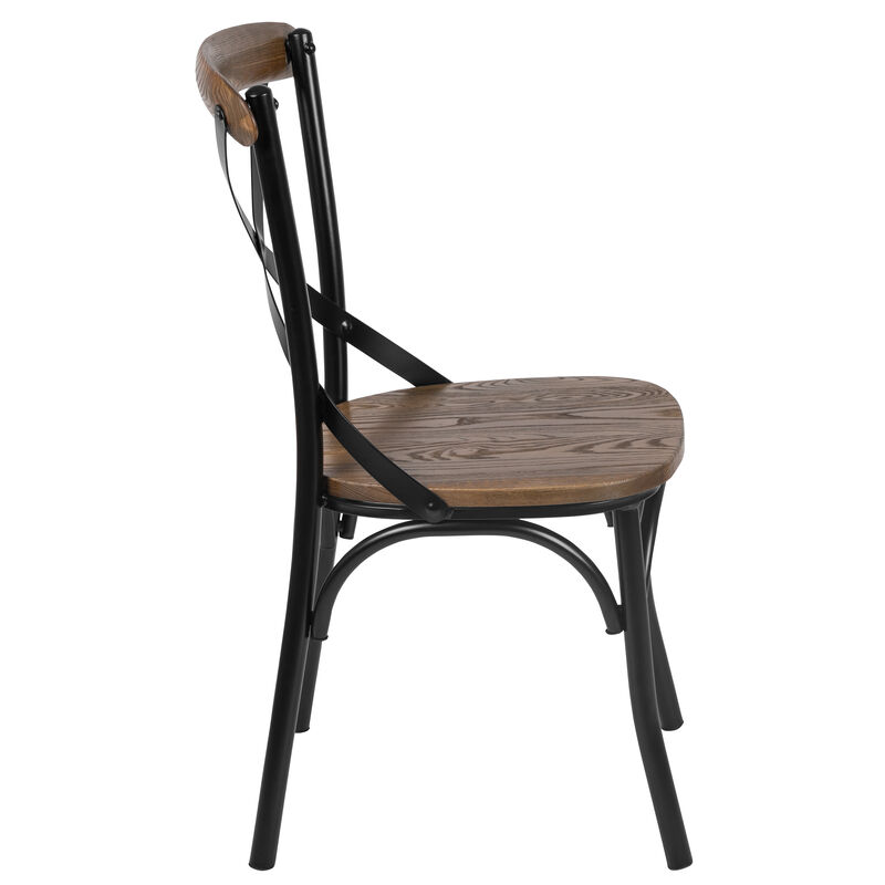 Wood Cross Back Chairs
