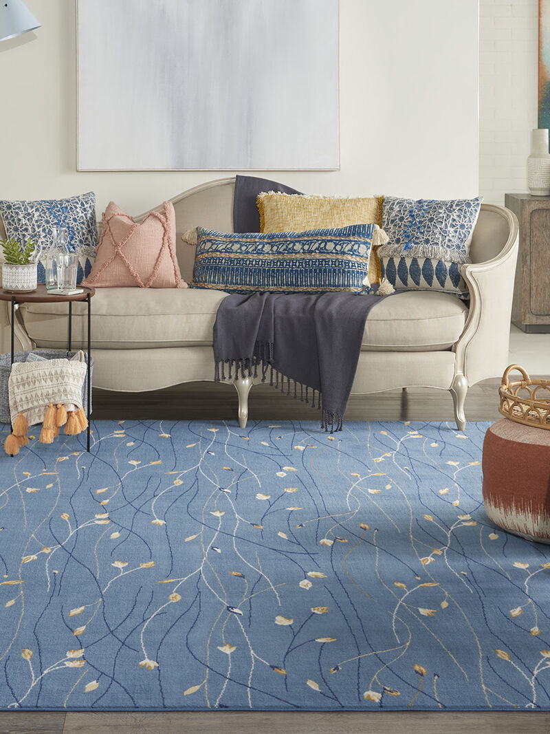 Grafix GRF15 Light Blue 7' x 10' Rug