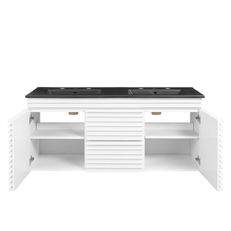 Render 48" Wall-Mount Bathroom Vanity Basin Included image number 4