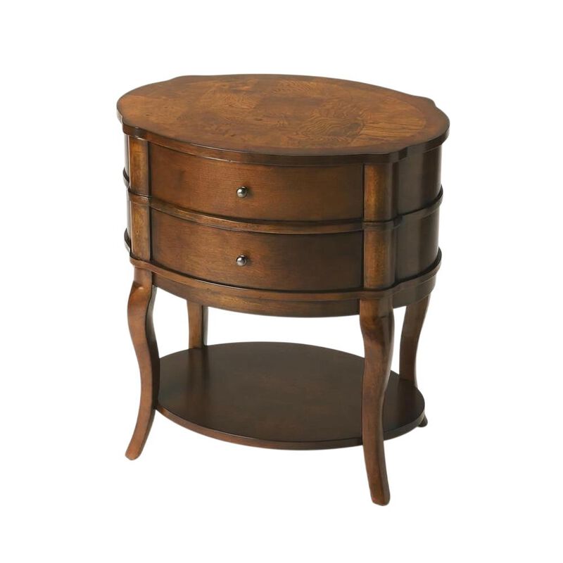 Butler Specialty Jarvis Oval 2-Drawer Side Table image number 0
