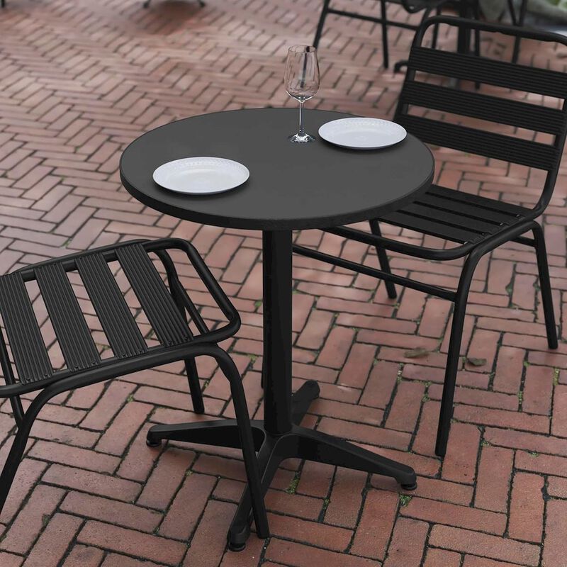 Flash Furniture Round Patio Table for Restaurants, Banquet Halls and Dining Room