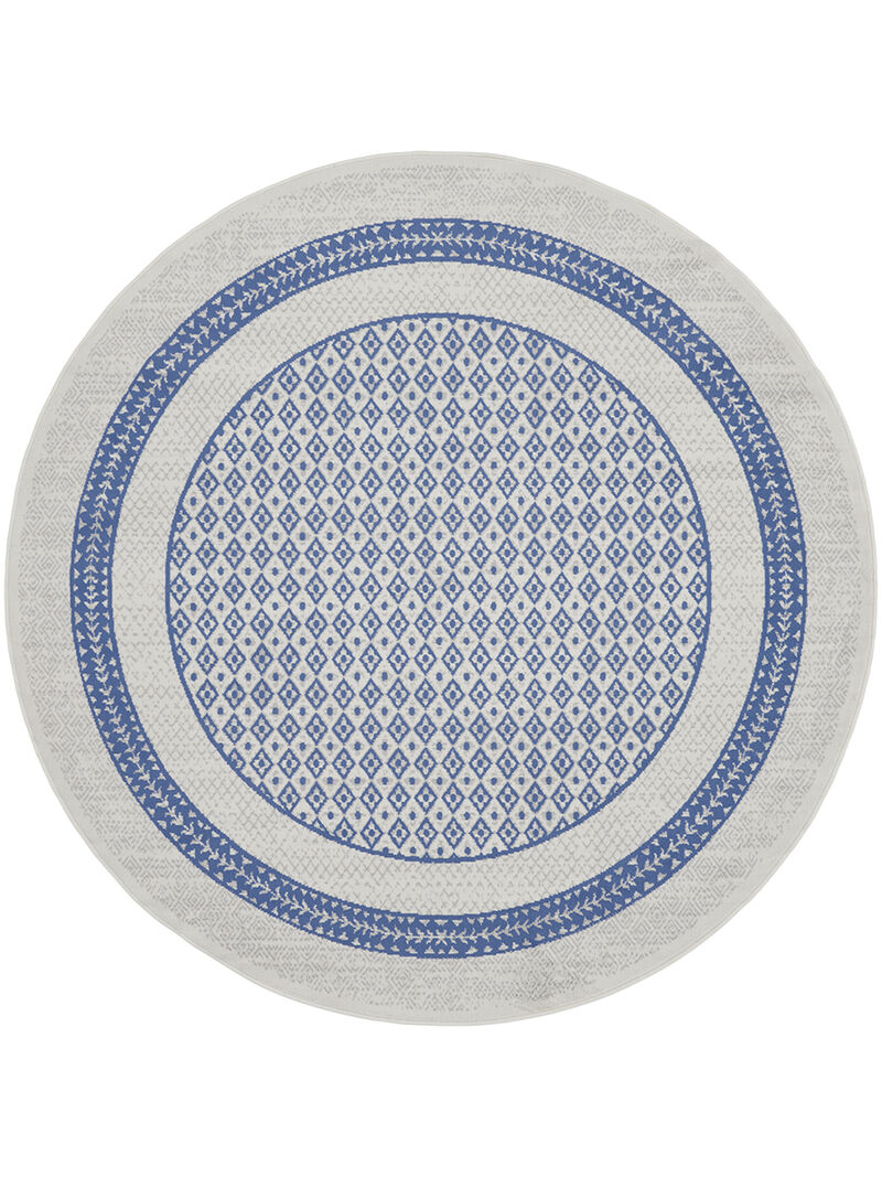 Whimsicle WHS13 Ivory/Blue 8'4" x 11'6" Rug