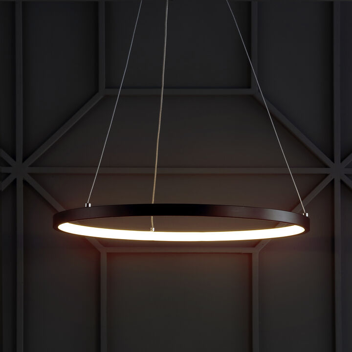 Brice Modern Contemporary Metal Round Dimmable Integrated LED Pendant