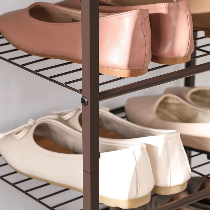 8-Tier Tall Shoe Storage Organizer for Vertical Space Efficiency and Easy Access