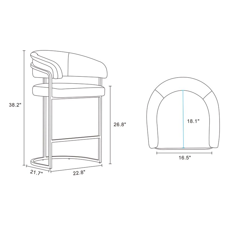 Augusta Gray Counter Stools (Set of 3)