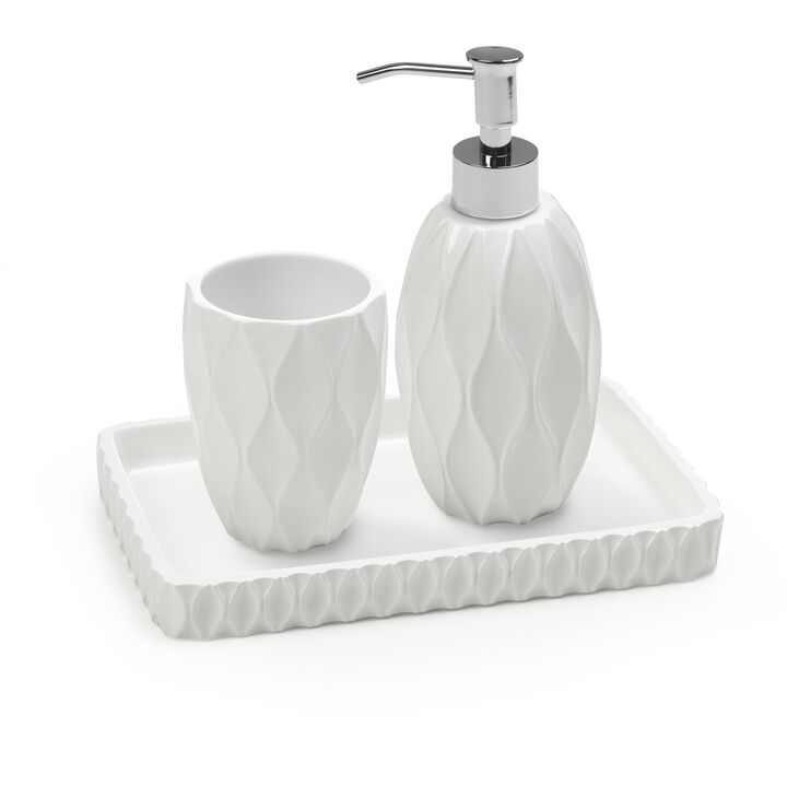 Wave 3 Piece Bath Accessory Set