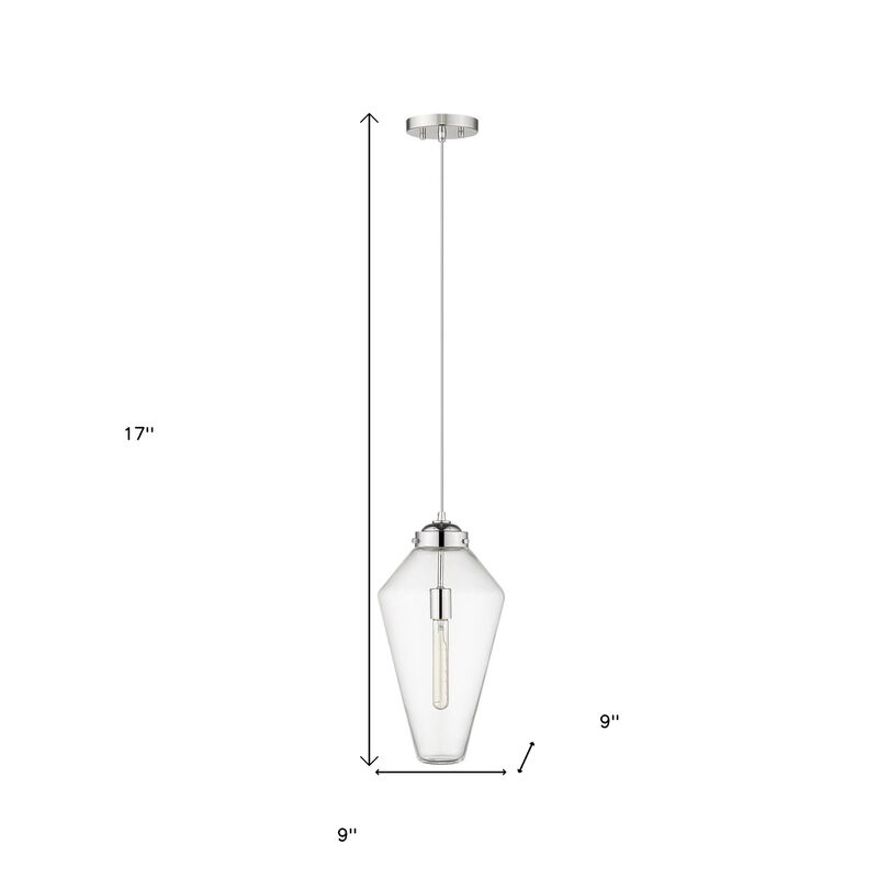 HomeRoots Ballina 1-Light Polished Nickel Mini-Pendant image number 3
