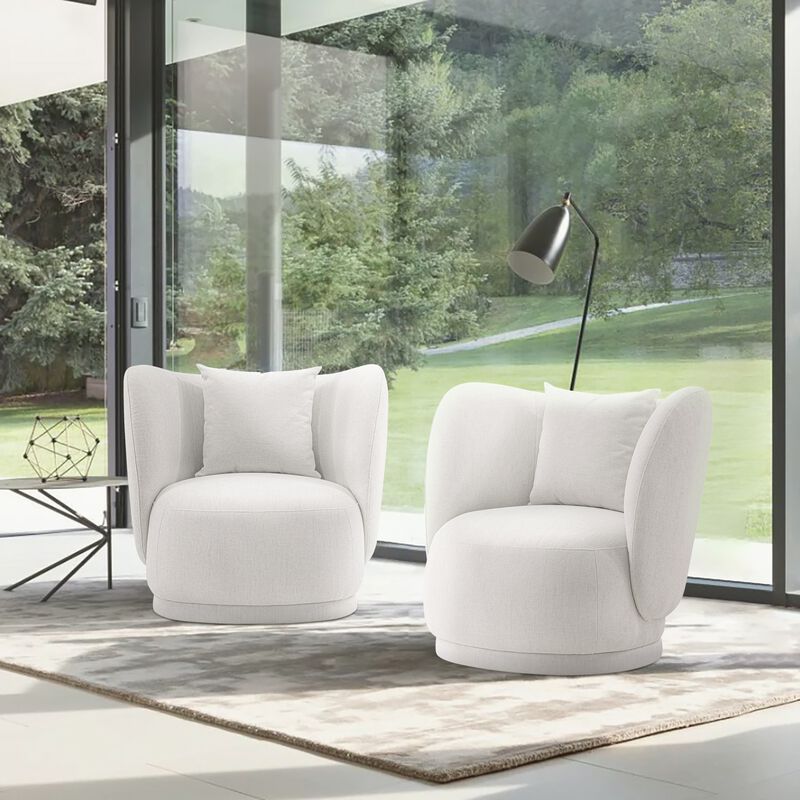 Siri Cream Accent Chairs (Set of 2)