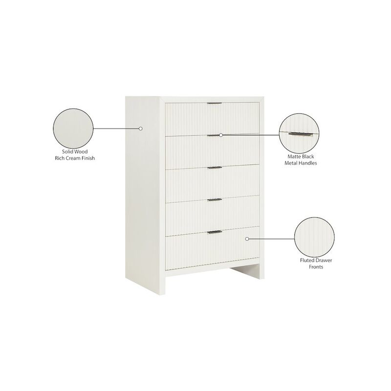 Meridian Furniture Fairfax Cream Chest