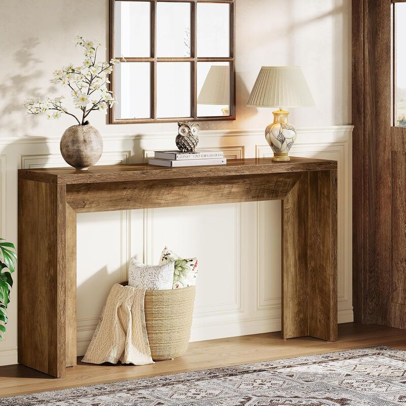 Tribesigns Farmhouse Wood Console Table image number 1