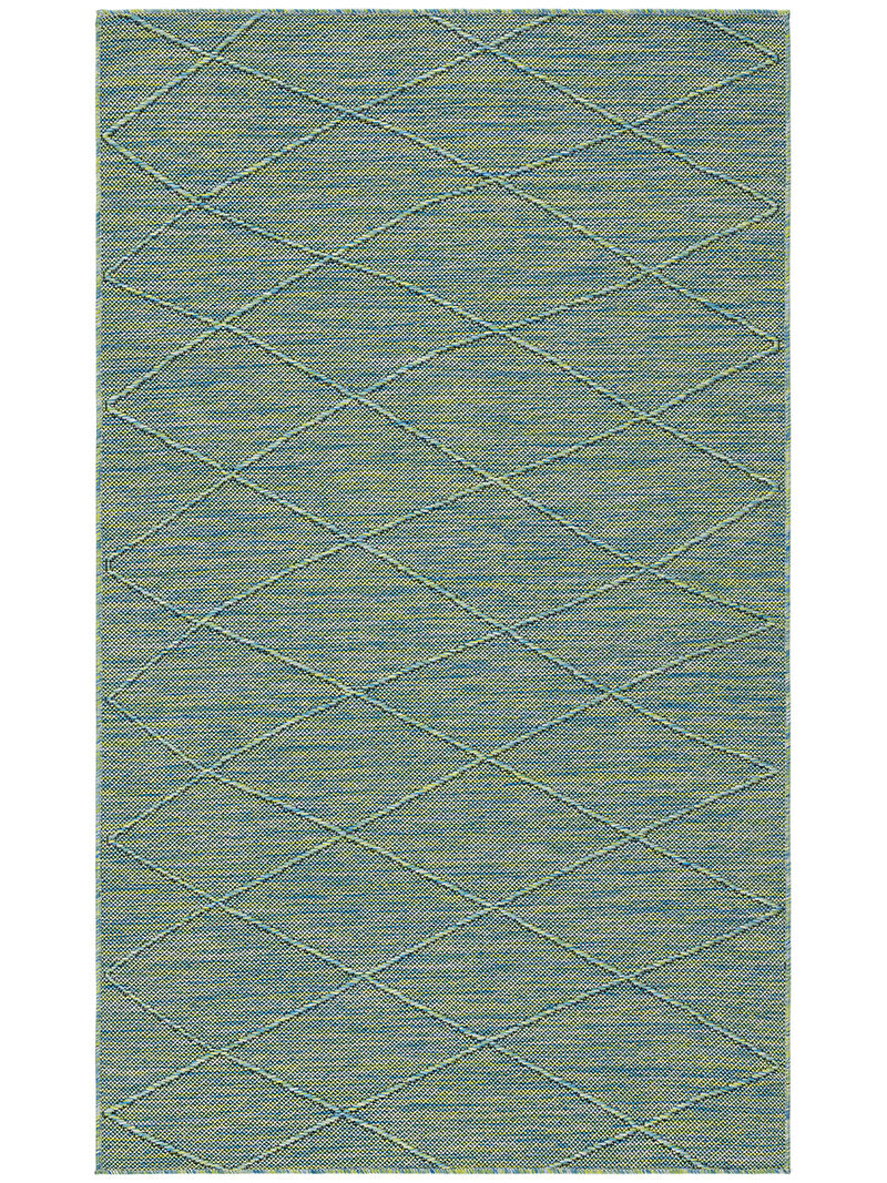 Washable Solutions WSL01 Blue/Green 3' x 5' Rug