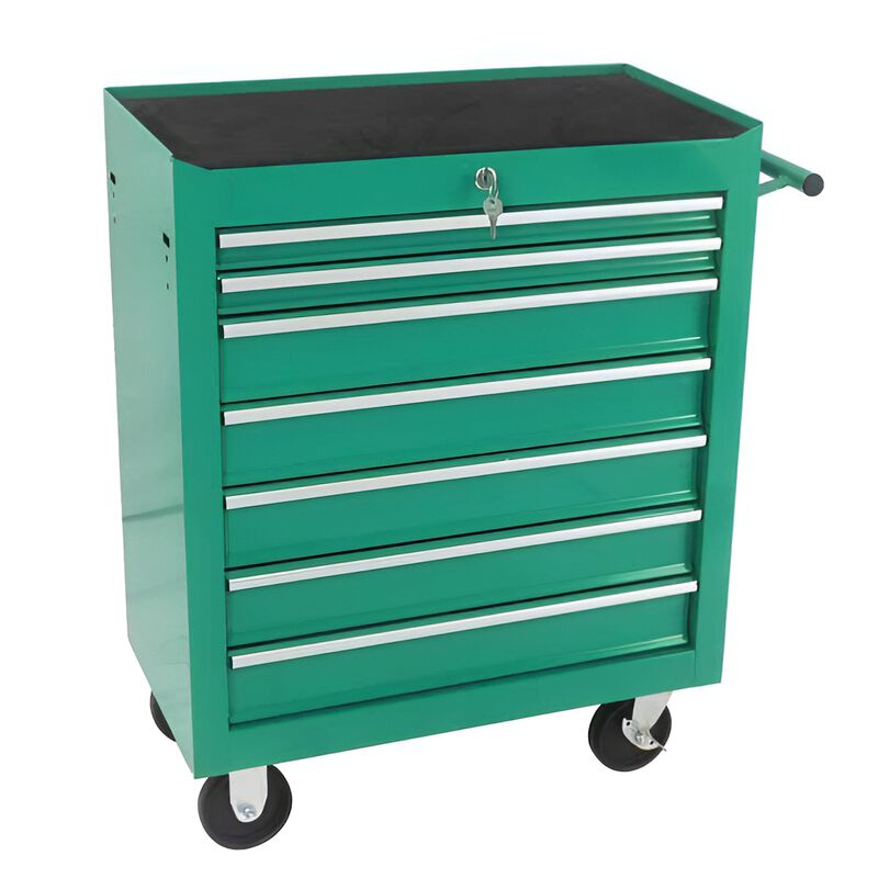 7-Drawer Multifunctional Tool Cart Mobile Storage Cabinet with Wheels for Garage & Workshop Organization