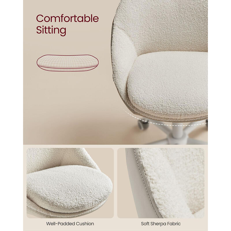 Office Chair with Cotton-Linen Fabric for Comfortable and Stylish Seating