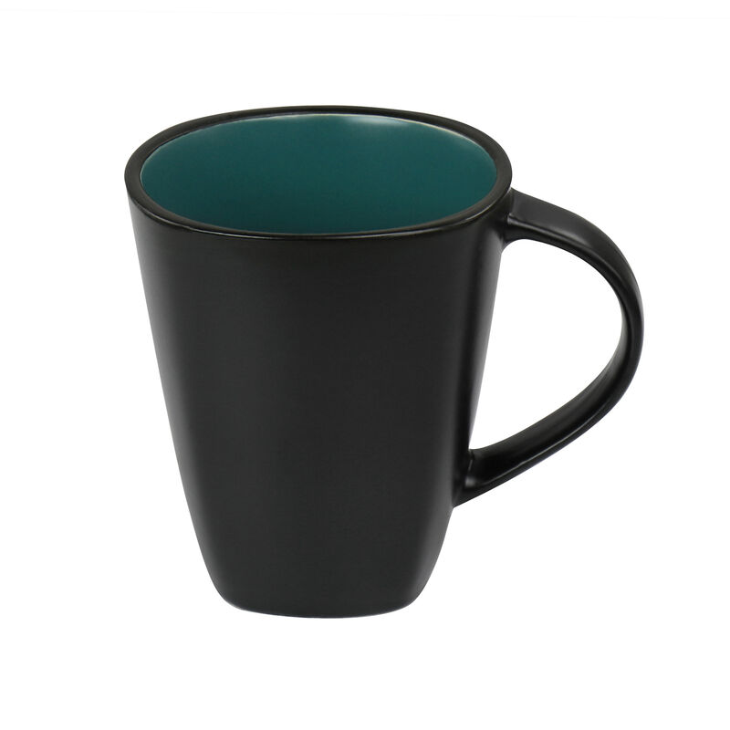 Gibson Elite Soho Lounge 16 Piece Matte Glaze Square Dinnerware Set in Teal image number 5