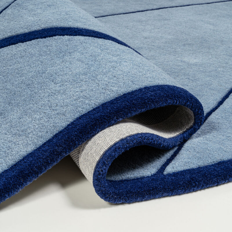 Mosaic Coastal Geometric Border Handwoven Wool Area Rug