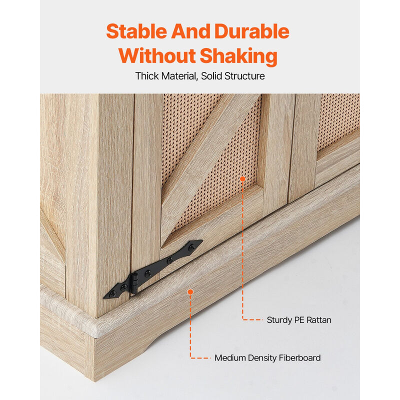 2-Tier Rectangular Rattan Coffee Table with Storage Shelf for Living Room or Bedroom