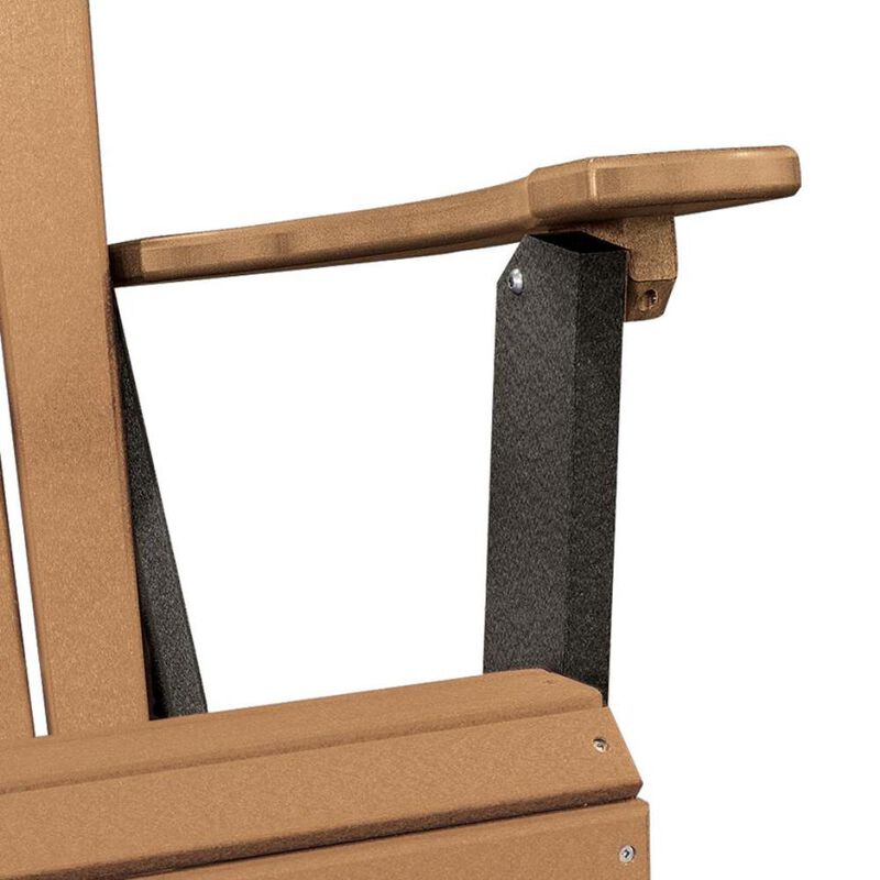 Foldable Adirondack Chair in Cedar and Black
