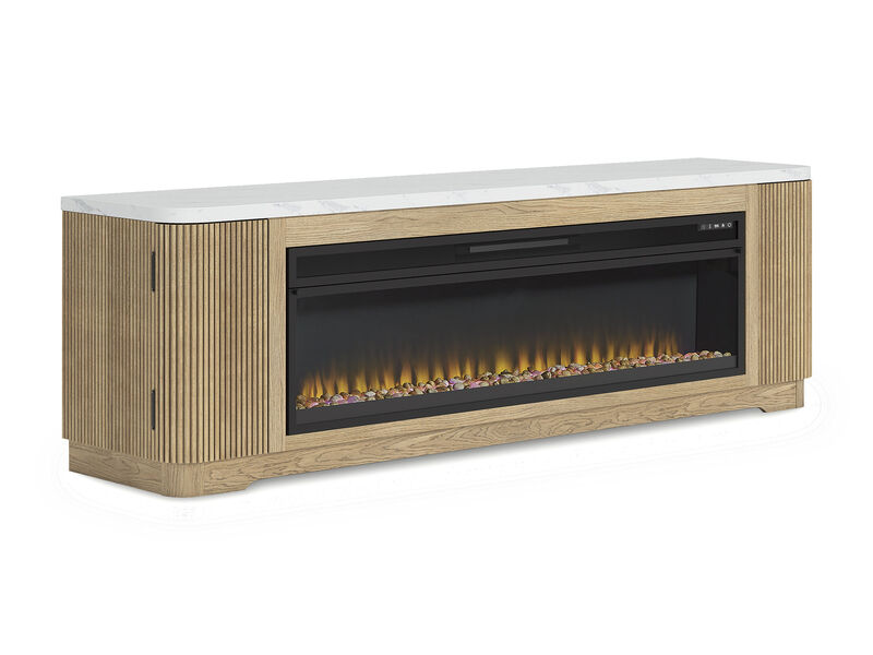 Camdill 80" TV Stand with Electric Fireplace image number 2