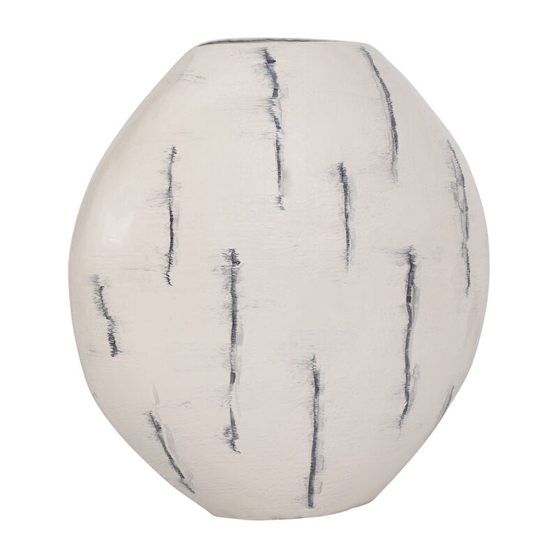 Metal 33" Enameled Round Vase image number 1